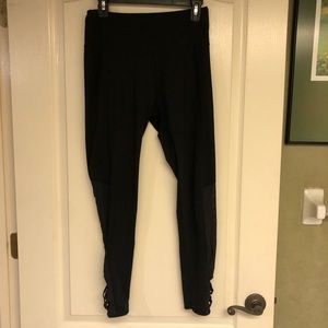 Balance Collection Black Sheer Mesh Panel Leggings